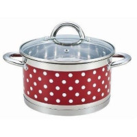 Каструля з кришкою  2,5 л. 18 см. Bohmann BH 0127-18 red