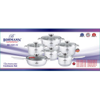 Набір каструль 12 пред. Bohmann BH 1241-12
